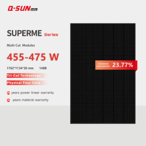 (4-core Tri-cut)SUPERME series Full Black QN-HT3-02 455-475W 1762x1134x30